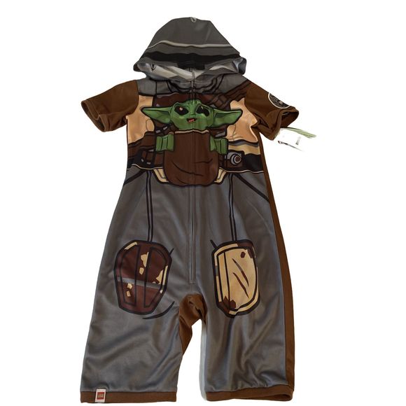 Lego Star Wars Hoodie Pajamas Grogu - Mandolorian Sz Xs 4-5 - Picture 1 of 8